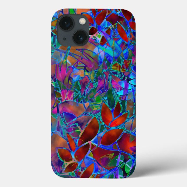 iPhone 6 Funda Resplandor Floral duro Abstracto Vi (Reverso)