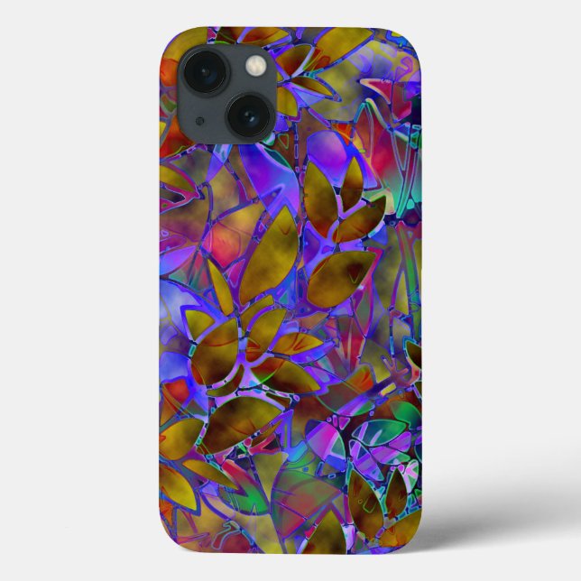 iPhone 6 Funda Resplandor Floral duro Abstracto Vi (Reverso)