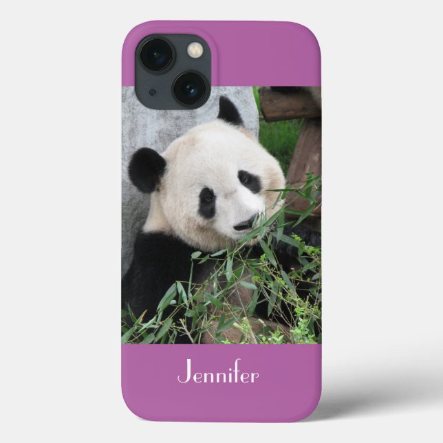 iPhone 6 Giant Panda Pale Purple Bkgnd Funda (Reverso)
