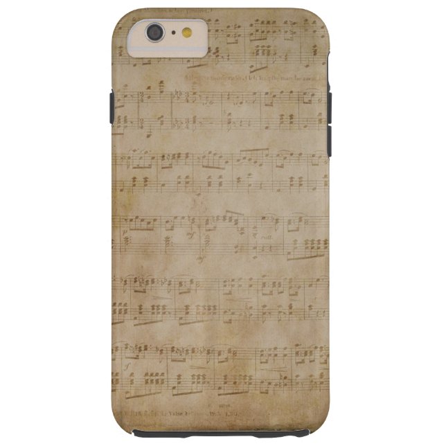 iPhone 6 Plus - Funda - Papel musical antiguo (Reverso)