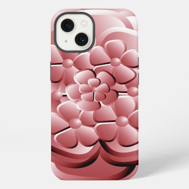 iPhone Chrome Flowers - Funda Rubescent Case-Mate para iP (Reverso )