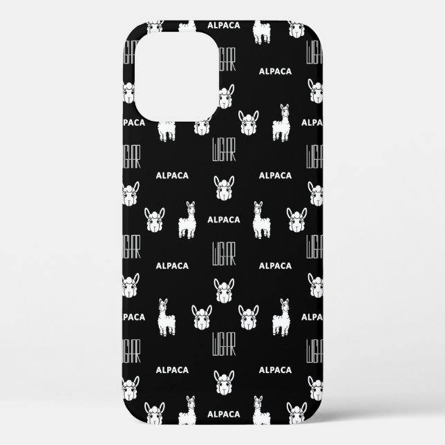 iPhone de Alpaca Blanco y Negro 12 Fundas de Wigha (Reverso )
