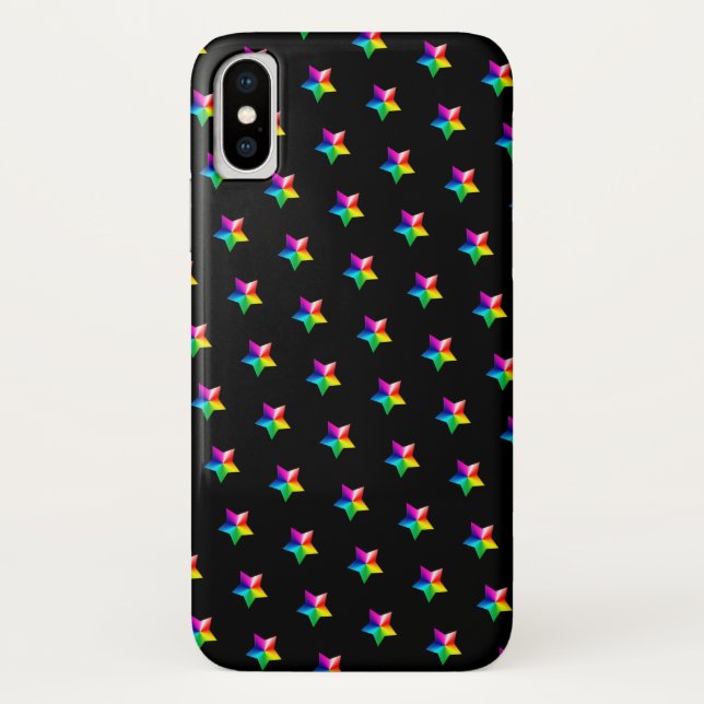 iPhone estrellas de arcoíris en funda Case-Mate para iPho (Reverso)