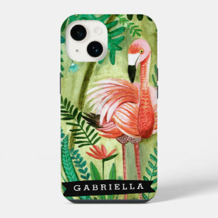iPhone 14 Flamingo Trópicos Jungla Tropical Funda para Iph
