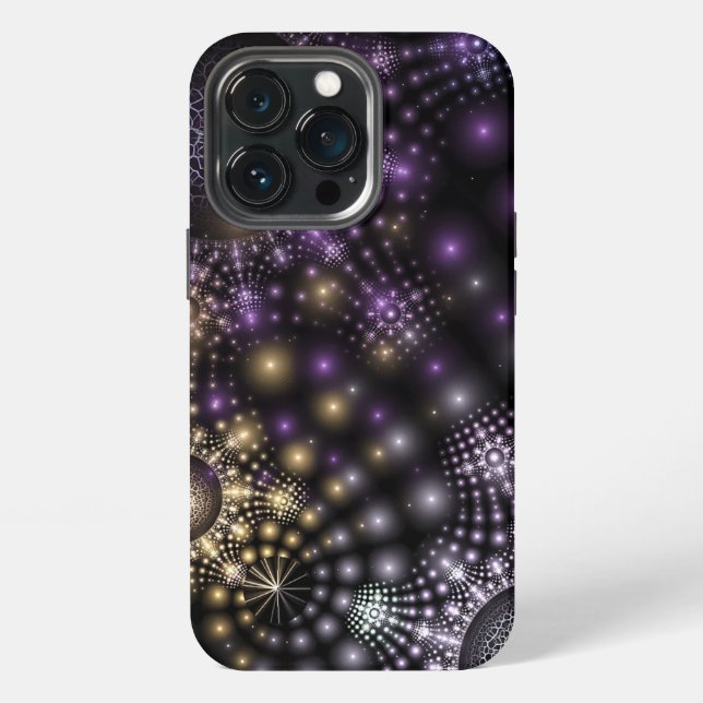 iPhone Fractal Sphere Art Mandala Universo Funda para iPh (Reverso )