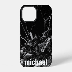 iPhone 12 Funda Cool Trendy de mármol negro Case-Mate para i