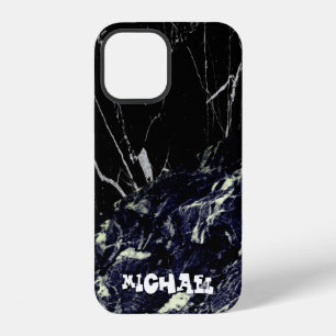 iPhone 12 Funda Cool Trendy Mármol Negro Azul Case-Mate para