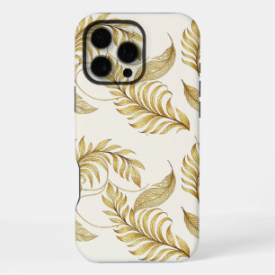 iPhone 16 Pro Max Funda de teléfono de oro elegante para otoño