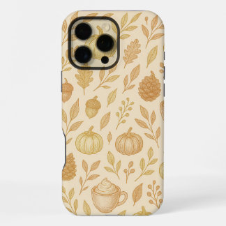 iPhone 16 Pro Max Funda de teléfono de oro elegante para otoño