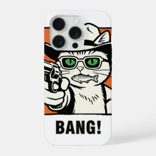 Funda de teléfono para gato vaquero