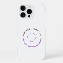 iPhone 16 Pro Max Funda de teléfono para madre no custodiada con log