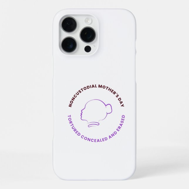 iPhone Funda de teléfono para madre no custodiada con log (Reverso )