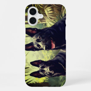 iPhone 16 Plus Funda de teléfono para perros artísticos