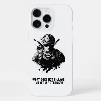 iPhone 16 Pro Max Funda de teléfono para soldado con mentalidad de g