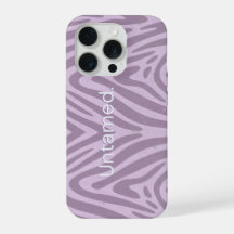 Funda morada con estampado de cebra para móvil