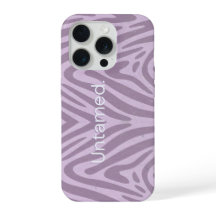 Funda morada con estampado de cebra para móvil