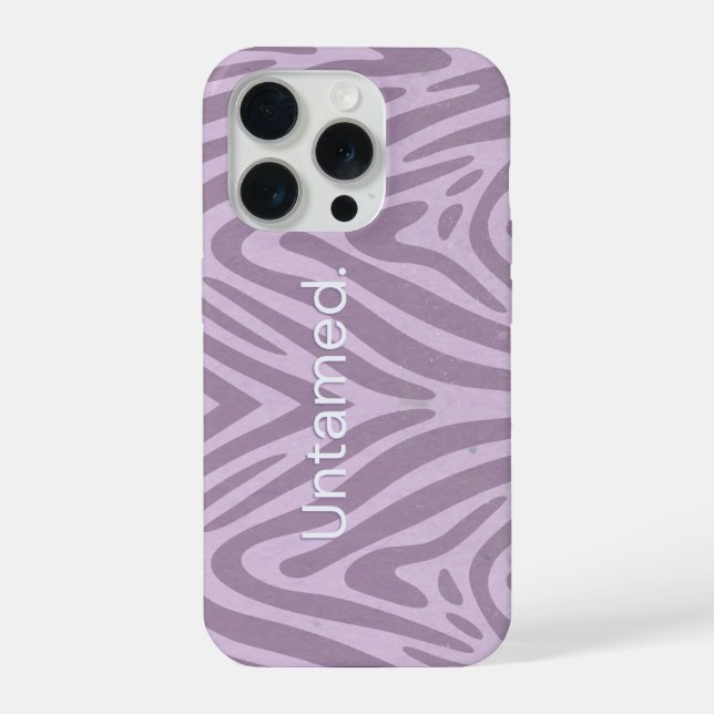 iPhone Funda morada con estampado de cebra para móvil (Reverso )