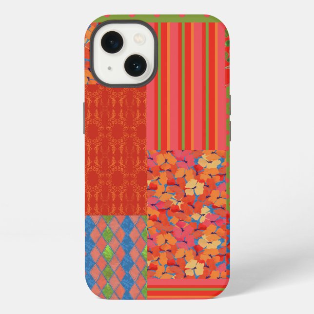 iPhone Funda para iPad Chic Poppies Faux-patchwork Case-M (Reverso )
