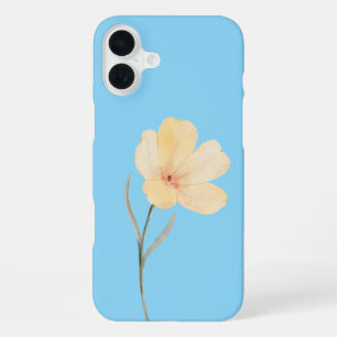 iPhone 16 Plus Funda para iPad de flor de acuarela minimalista
