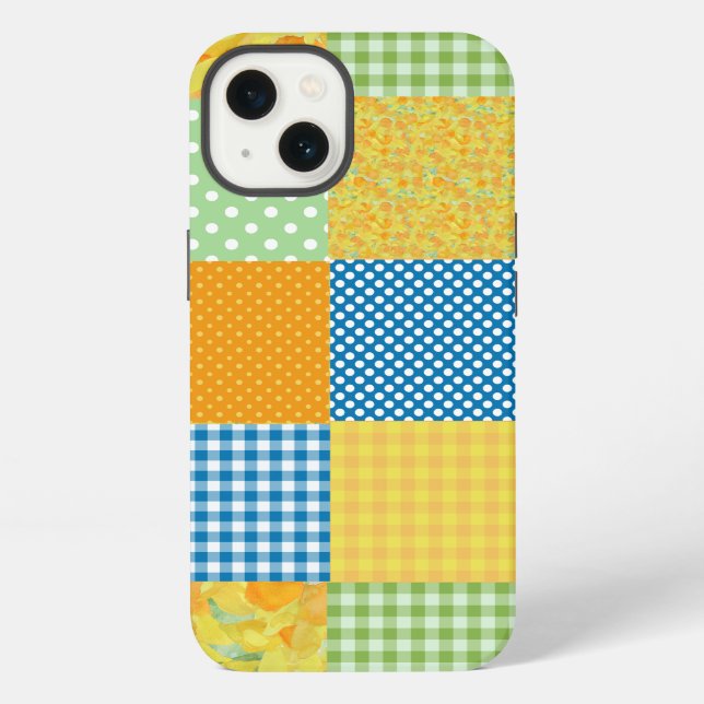 iPhone Funda para iPad Mini Daffodils, falso patchwork ca (Reverso )