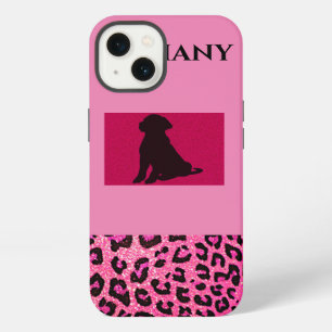 Funda para iPhone/iPad Black Lab con nombre person