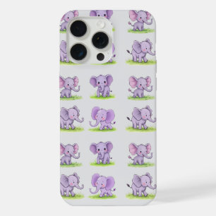 Funda para iPhone/iPad de elefante bebé violeta