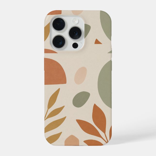 iPhone Funda para teléfono Boho Leaves | Botánica moderna (Reverso )