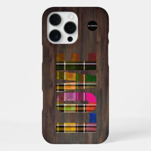 iPhone 16 Pro Max Funda para teléfono celular Plaid Love de HAMbyWG