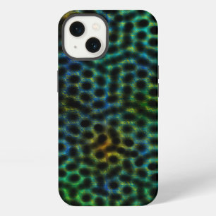 Funda para teléfono celular, verde con círculo y f