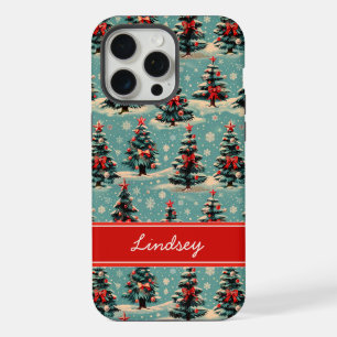 Funda para teléfono con árbol de Navidad vintage y