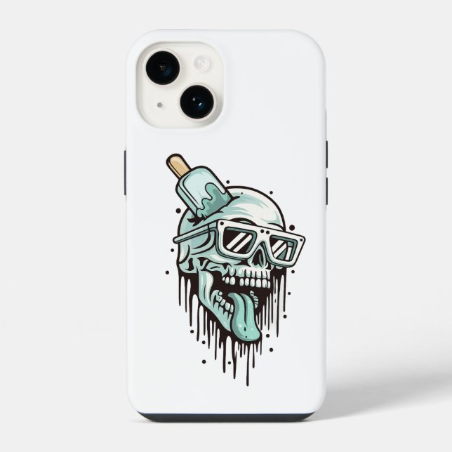 iPhone Funda para teléfono con capucha y gafas de calaver (Reverso )
