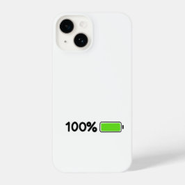 iPhone 14 Funda para teléfono con icono de batería al 100%