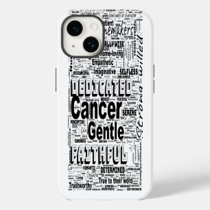 iPhone 14 Funda para teléfono con nube de palabras de Cáncer