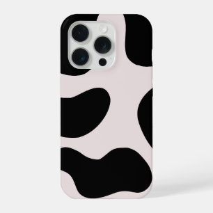 Funda para teléfono con patrón de blob negro abstr