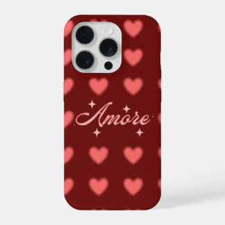 Funda para teléfono con patrón de corazón Amore |