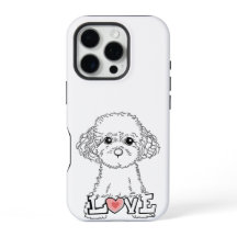 Funda para teléfono con Poodle con Amor
