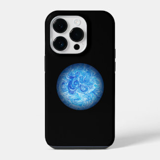 iPhone 14 Pro Funda para teléfono de arte fluido Calm Tide