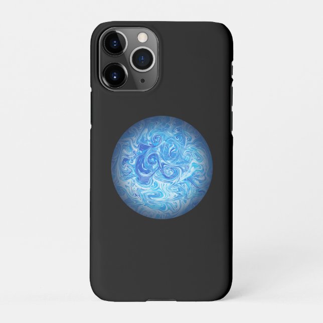 iPhone Funda para teléfono de Arte Fluido Calm Tide iPhon (Reverso)