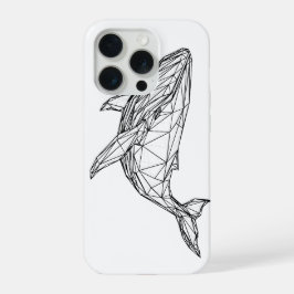 Funda para teléfono de ballena geométrica minimali