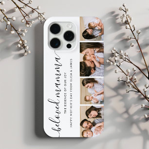 Funda para teléfono de collage de fotos con letra 
