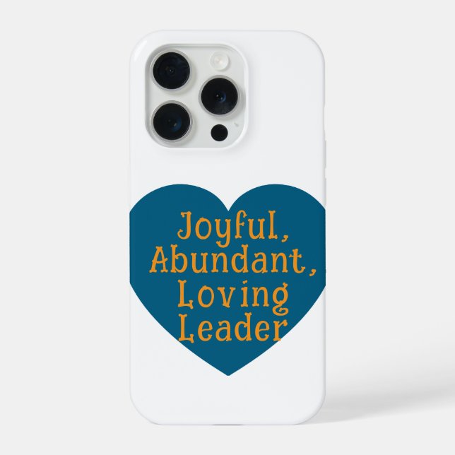 iPhone Funda para teléfono de Líder Alegre, Abundante y A (Reverso )