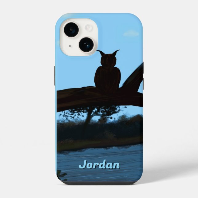 iPhone Funda para teléfono de manzana River Owl (Reverso )
