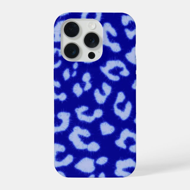 iPhone Funda para teléfono de Murciélago de Batik Azul (Reverso )