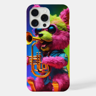 Funda para teléfono de perro musical peludo tocand