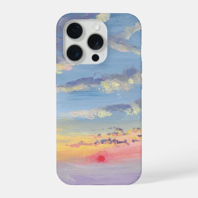 iPhone Funda para teléfono de pintura de puesta de sol (Reverso )