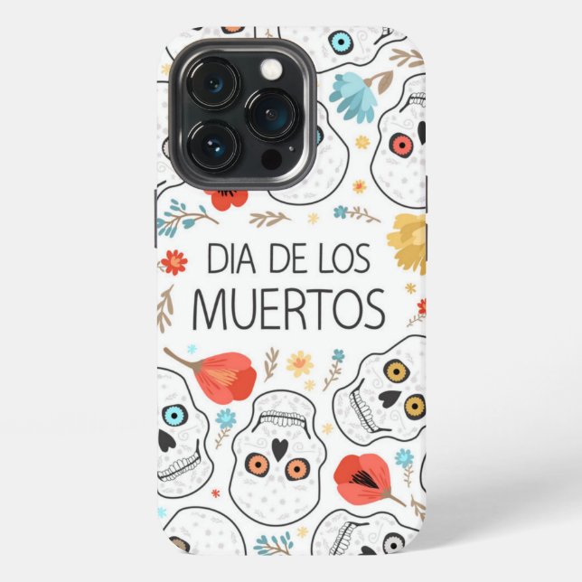 iPhone Funda para teléfono Día de Muertos (Reverso )