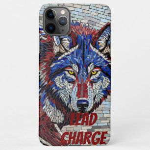 iPhone 11Pro Max Funda para teléfono Geometric Mosaic Alpha Wolf