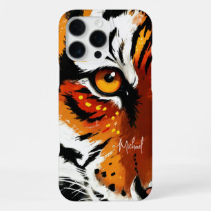 iPhone 16 Pro Max Funda para teléfono / iPad cara de tigre colorida 