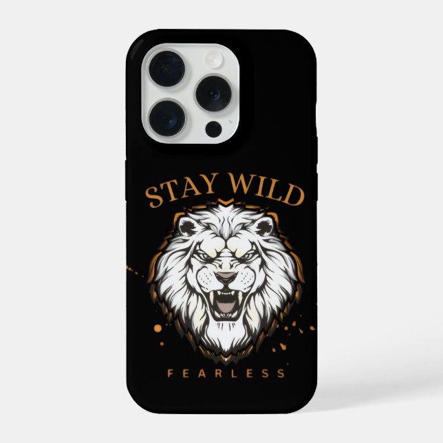 iPhone Funda para Teléfono León Salvaje y Sin Miedo | Bol (Reverso )
