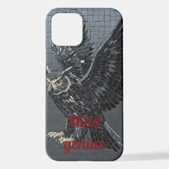 iPhone Funda para teléfono Mosaic Owl "Mind Genius" (Reverso )